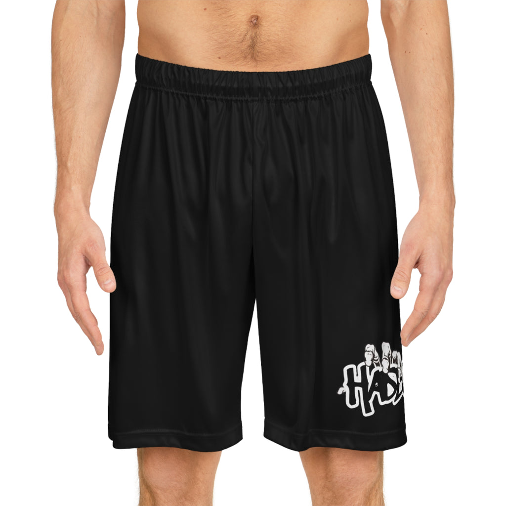 Black Basketball Shorts with Graffiti Logo