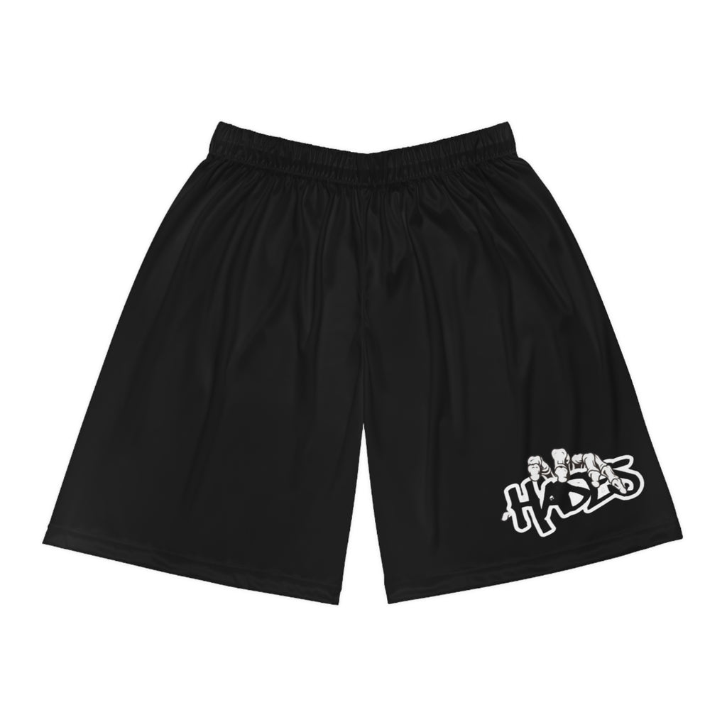 Black Basketball Shorts with Graffiti Logo